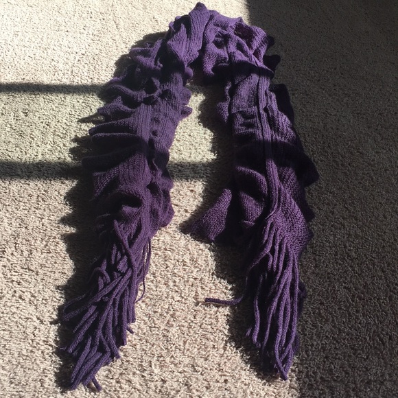 Frenchi Accessories - purple ruffle scarf Frenchi Accessories - purple ruffle scarf